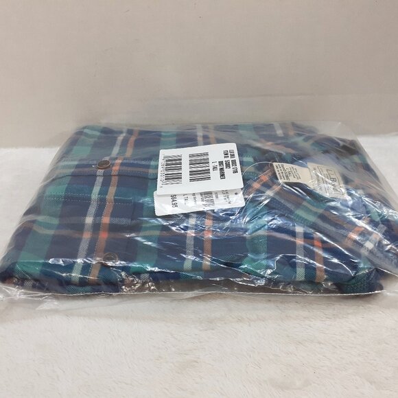 LL Bean Flannel Shirt Mens Long Sleeve L Tall Plaid Traditional Fit NWT Sealed - Picture 11 of 12